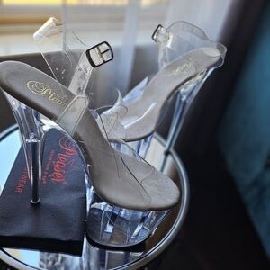 Pleaser Clear Platform Heels